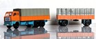 DDR- Nostalgie LKW (Volvo?) Modell + Anhänger Sammeltruck Minitruck  1:87