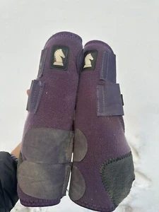 Classic Equine LEGACY2 Purple Eggplant Hind Rear Small Horse Leg Boots - Picture 1 of 1