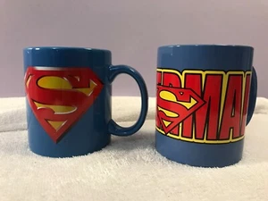 Coffee Mugs set of 2 DC comics superman logos OH3562 - Picture 1 of 8