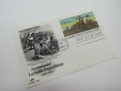 USPS Scott UX95 13c La Salle Claims Louisiana 1682 First Day of Issue - Image 1 of 4