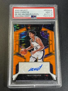 MAX CHRISTIE 2022 SELECT FOTL ORANGE PULSAR PRIZM AUTO RC /30 PSA 9 10 MAVERICKS - Picture 1 of 4