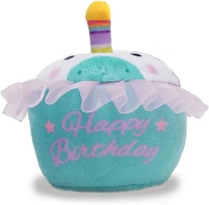 Cuddle Barn Plush Cupcake Happy Birthday Candle Lights Singing Musical unicorn - Picture 1 of 1