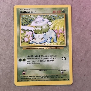 Pokémon TCG Bulbasaur Base Set 44/102 Regular Unlimited Common - Picture 1 of 2