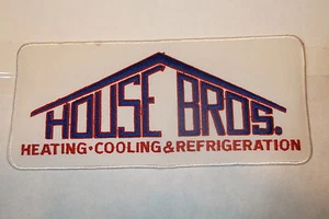 HOUSE BROS HEATING COOLING & REFRIGERATION  NEW  SEW ON NAME PATCH 4-1/2 X 10 - Picture 1 of 1