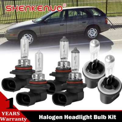 For Saturn SW2 1996-2001 Halogen Headlight Hight Low Beam Fog Bulbs Kit - Image 1 of 4