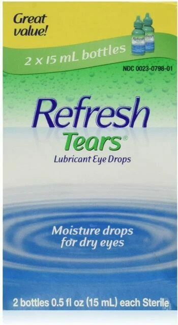 REFRESH Tears Lubricant Eye Drops, 0.5 oz - 2 Bottles