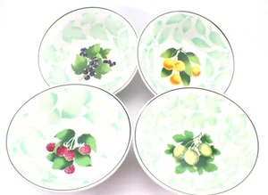 Boda Shop Berry CEREAL BOWLS Soup Set of 4 Fruit Centers  - Picture 1 of 13