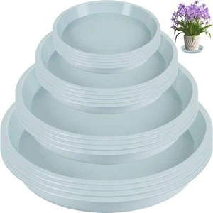 18 Piece Plant Tray 4/6/8/10 inches 4 Sizes Transparent Plastic Flowerpot Tra... - Picture 1 of 7