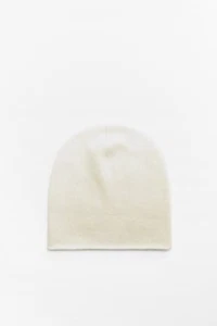 ZARA 100% CASHMERE BEANIE Women NWT Size M ECRU - Picture 1 of 4