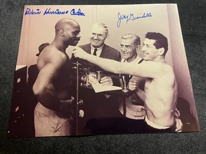 RUBIN "HURRICANE" CARTER - JOEY GIARDELLO Autographed Signed 8”X10” Boxing Photo - Picture 1 of 6