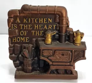 1974 Vtg Miller Studios=A KITCHEN IS THE HEART OF THE HOME=Chalkware Wall Decor - Picture 1 of 13