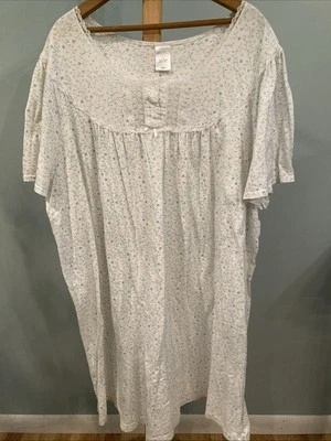 CLASSIC ELEMENTS NIGHTGOWN SZ 3X 100% COTTON KNIT  SOFT WARM GRANNY - Image 1 of 4
