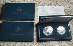 1995 Civil War Battlefield Commemorative 2-Coin Uncirculated Set w/Case and COA - Picture 1 of 11