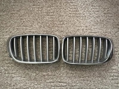 Parrillas de riñón BMW X5 2007 a 2013 usadas, anillos cromados, ¡buen estado! Foto 1 de 2