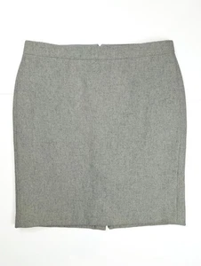 J. Crew Mercantile grau Double Serge Wollmischung Bleistiftrock Damengröße 12 - Bild 1 von 6