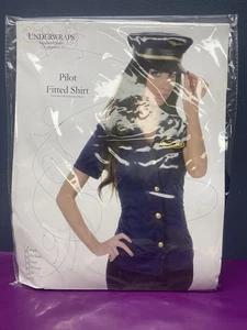 CAMISA PILOTO UNDERWRAPS MUJER DISFRAZ HALLOWEEN PEQUEÑA - Imagen 1 de 3