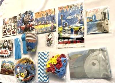 Thomas Train theme birthday party decor balloons invitations tattoos & much more - Image 1 of 4