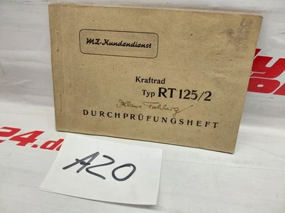 MZ KUNDENDIENST RT 125/2 MOTORRAD KRAFTRAD DURCHPRÜFUNGSHEFT VEB ZSCHOPAU RAR GS - Bild 1 von 4