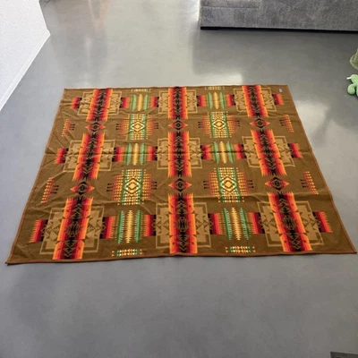 Pendleton Blanket Beaver State Wool Robe Southwest Geometric Aztec 74x63 Western - Image 1 of 4
