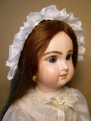 Antique 18" French bisque Tete Jumeau doll, CM, HH, beautiful clothing - Image 1 of 4