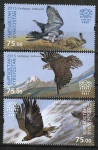 Kirgisische Express Briefmarke 6-8 - Falknerei - Bild 1 von 1