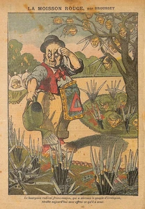 FRANC-MAÇONNERIE ( FREEMASONRY ) LA MOISSON ROUGE / LA RÉCOLTE / DESSIN 1912 - Imagen 1 de 1