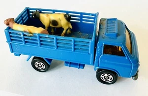 Vintage 1970s Tomica Tomy #87.88 Blue Nissan Caball 1/68 Daily News Cows Stake - Picture 1 of 5