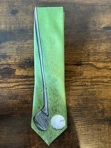 Ralph Marlin "Vintage" 1987 Mens Tie~With A Golf Theme, Made Is USA "Knot Sense" - Picture 1 of 3