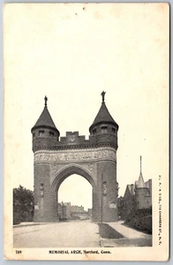 Postcard Connecticut Hartford CT Memorial Arch UDB - Picture 1 of 2
