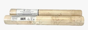 Mirage Pre Pasted Solid Sheet Vinyl Wallpaper 2 Rolls 20.5"x11" Beige w/ Floral - Picture 1 of 1