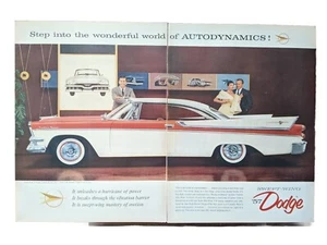 1957 vintage Dodge print ad, 2 Door Hardtop Large Tailfins Classic Vehicle  - Picture 1 of 1