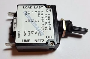 Disyuntor Heinemann 72V DC 6A con fusible interruptor auxiliar 125V AC 3A - Imagen 1 de 9