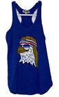 Tipsy Elves Womens Small American Eagle Hippie Tank Top Patriotic Funny July 4