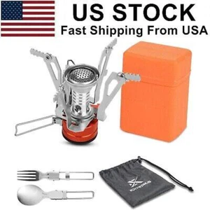 Portable Camping Stove Backpacking Hiking Pocket Mini Camp Stove Ultralight Hike - Picture 1 of 8