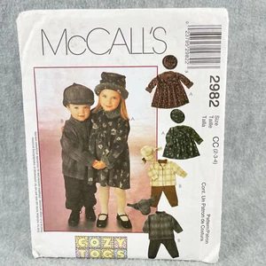 McCalls 2982 elegante Jacke Überziehhose und Mütze Kleinkinder Gr. 2 4 Schnittmuster - Bild 1 von 5