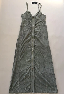 Vestido largo de cuero perforado Differ negro dorado Diesel $1995 EU-42 / US-6 Foto 1 de 4