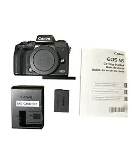 Canon EOS M5 mirrorless camera black color 24.2 megapixels - Picture 1 of 8