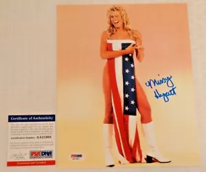 MISSY HYATT Autographed Signed 8x10 Photo PSA COA WWE WWF WCW Nude Flag Draped - Picture 1 of 1