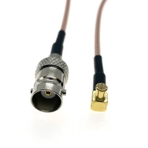 MCX male plug right angle to BNC female jack Crimp pigtail Connector RG316 cable - Picture 1 of 7