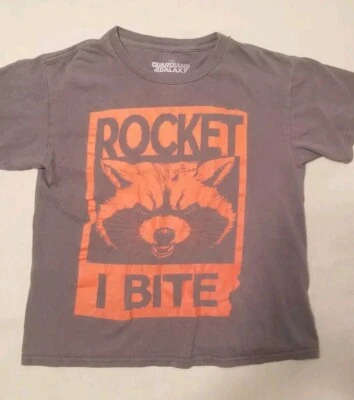 Camiseta Rocket Gaurdians Of The Galaxy Niños 10/12 GUC "I Bite" Camisa Marvel  Foto 1 de 4