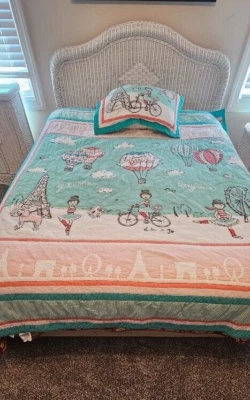 Edredón y farsa Circo Twin - Niña en París Francia Bailarina Torre Eiffel Foto 1 de 4