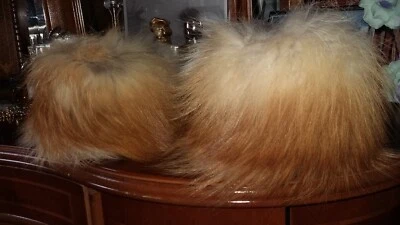 ECHT FUCHS PELZ  MANSCHETTEN  ROTFUCHS FELL FARBE : ORIGINAL EINHEITSGRÖßE - Bild 1 von 2