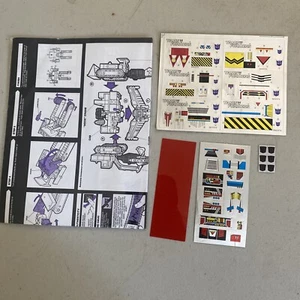 TRANSFORMERS G1 DEVASTATOR STICKER SHEET DECEPTICON and manual - Picture 1 of 6