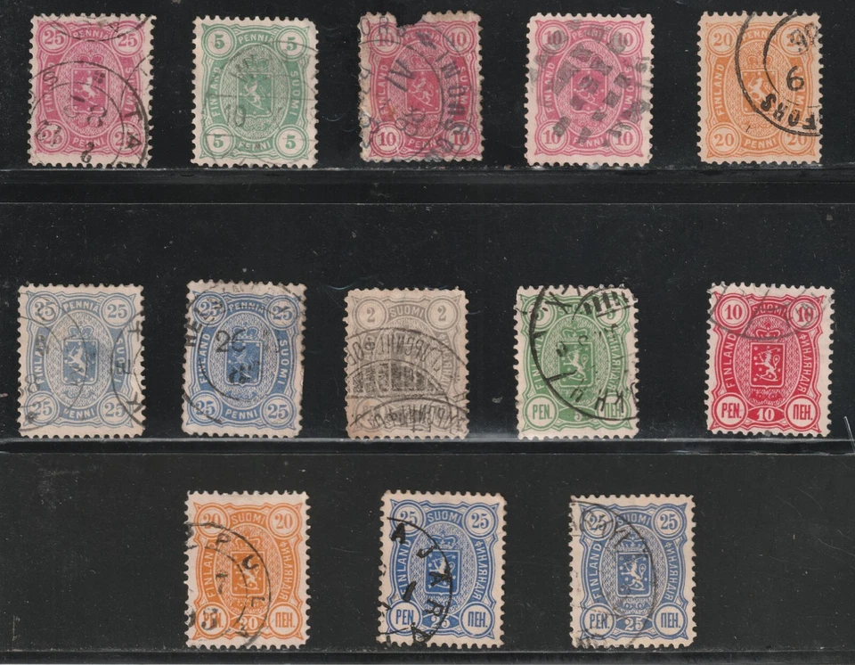 Finland Lot 6 - Postage: (Stamp details below) Scott 2023 Catalog Value $24.40 - Image 1 of 4