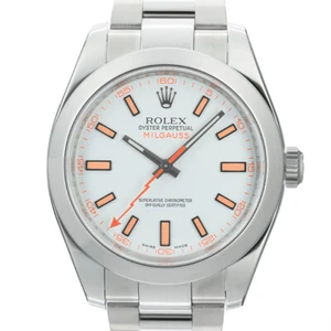 ROLEX Milgauss 116400 WhiteDial Warranty 2014 SN/#V - Picture 1 of 17