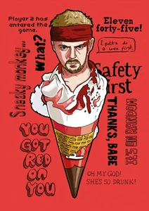 Cornetto Trilogy Print-Shaun of the Dead, A4 Art, Illustration - Picture 1 of 1