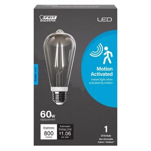 Feit ST19 E26 (Medium) LED Motion Activated Bulb Daylight 60 Watt Equivalence - Picture 1 of 1