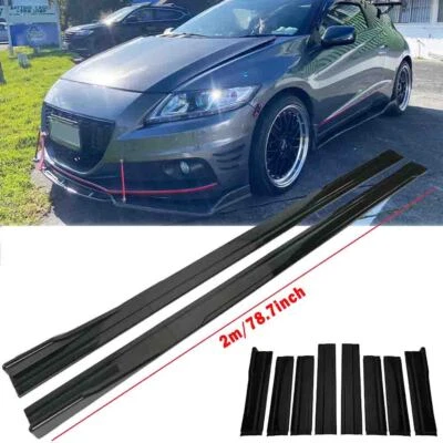 78.7'' Glossy Black Side Skirt Rocker Panels Lip For Honda CR-Z Type-F 2011-2016 Foto 1 de 4