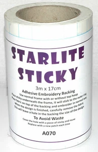 Starlite Sticky Self Adhesive Filmoplast Embroidery Stabiliser - 3M x 17cm - Picture 1 of 1