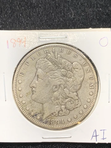 1894-O Morgan Silver Dollar VF Problem Free Cover